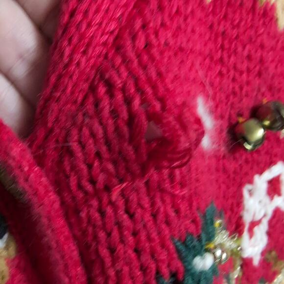 Heirloom Collectibles Christmas Sweater Bells Wreath Scottie Dog Stocking 22/24 - Picture 11 of 16